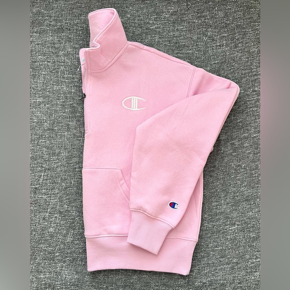 Pink Women’s Champion 1/4-Zip Sweatshirt - NWT Size M
